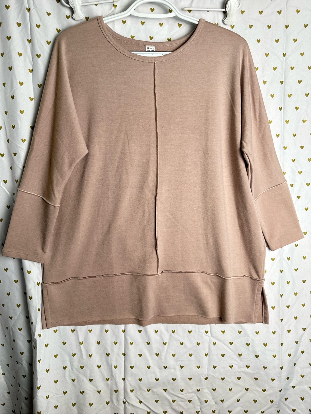 SPANX Dusty Taupe Oversized Long Sleeve Top